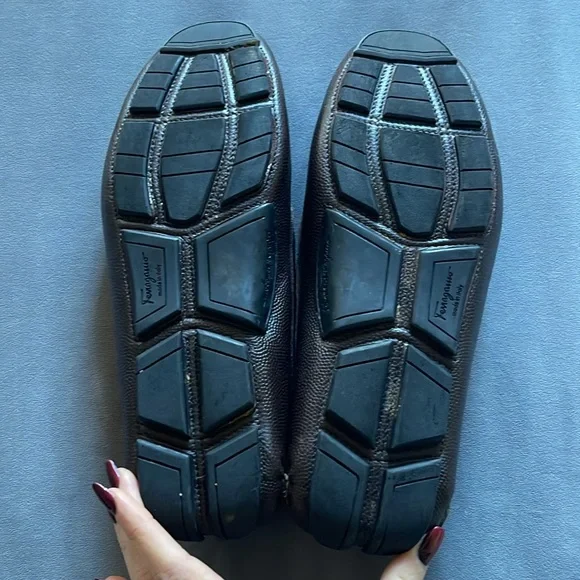 Men’s Brown Ferragamo Loafer Slip On Sz 10.5 - Picture 4 of 10